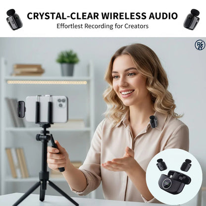 K9 Dual Wireless Lavalier Microphone – Noise Reduction Type-C Mic Set