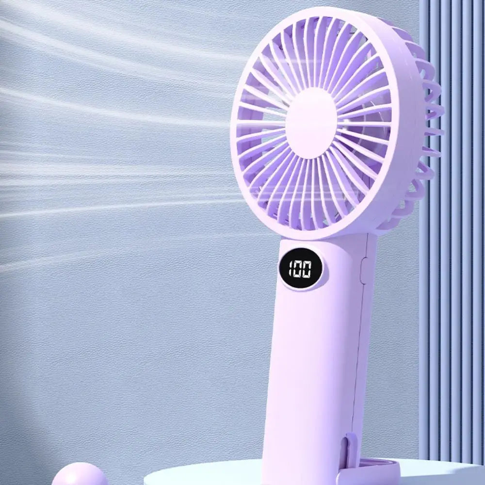 Premium Handheld Turbo Fan with Digital Display & Desk Stand