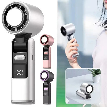K-801 High-Speed Handheld Fan with LED Light