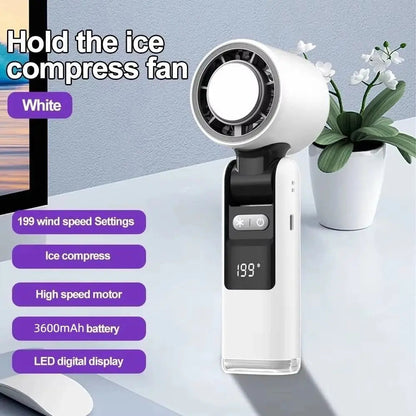 K-801 High-Speed Handheld Fan with LED Light
