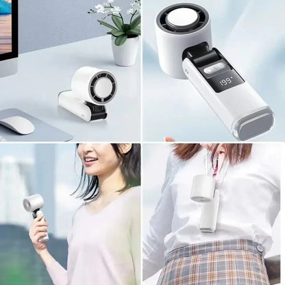 K-801 High-Speed Handheld Fan with LED Light