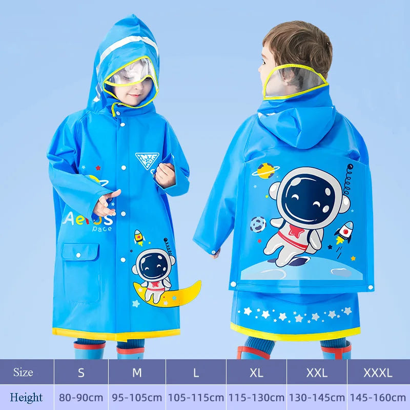 Kids Mermaid Raincoat with Hood