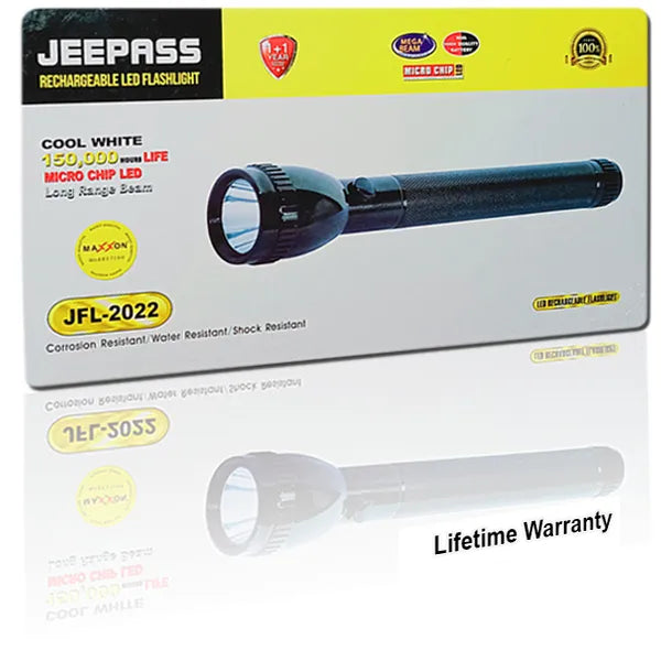 Jeepass JFL-2022 Rechargeable LED Flashlight with Long Range Beam