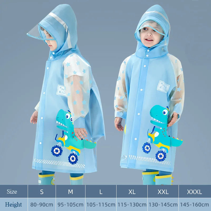 Kids Mermaid Raincoat with Hood
