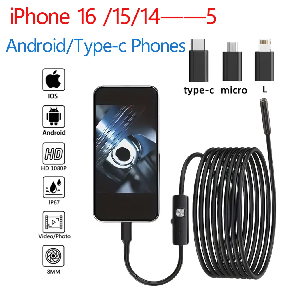 High Definition Industrial Endoscope Camera for Pipeline Inspection